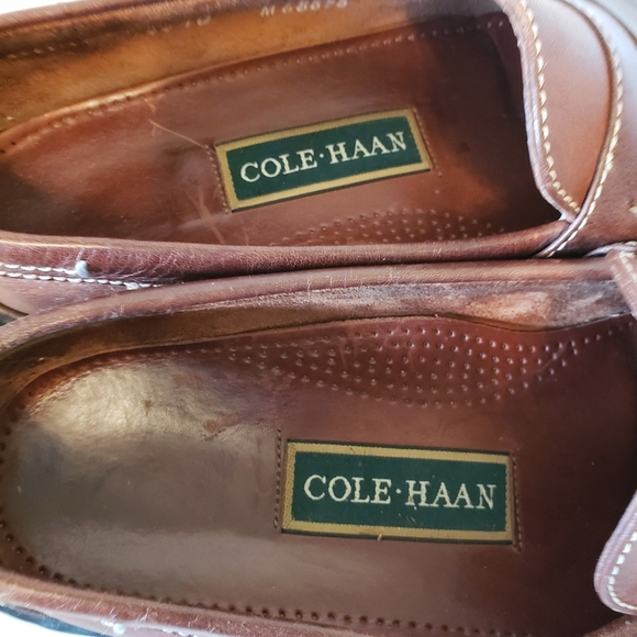 Cole Haan Mens Brown Leather Penny Loafer Slip On Shoes, - Picture 8 of 8